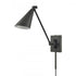 Elk Whitmire 10.5 Inch High 1 Light Plug I Hardwire Sconce in Matte Black Model: EC89220/1