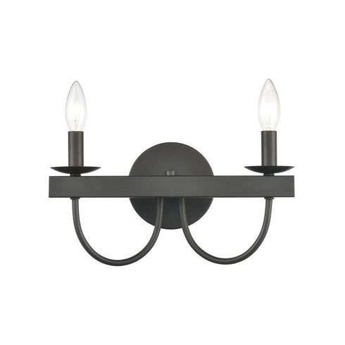 Elk Williamson VANITY LIGHT in Black Finish Model: 75074/2