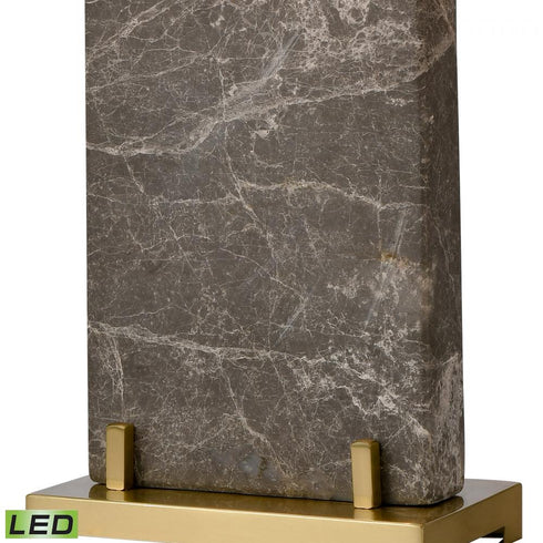 Elk Windsor 27 Inch High 2 Light Table Lamp Honey Brass Includes LED Bulbs in Gray Finish Model: D4704-LED