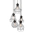 Elk Wire 5 Light Mini Pendant with Wire Cages in Five Shapes in Black Finish Model: 225031