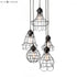 Elk Wire 5 Light Mini Pendant with Wire Cages in Five Shapes in Black Finish Model: 225031