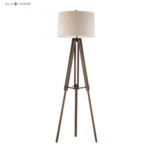 Elk Wooden Brace FLOOR LAMP in Black Finish Model: D2817