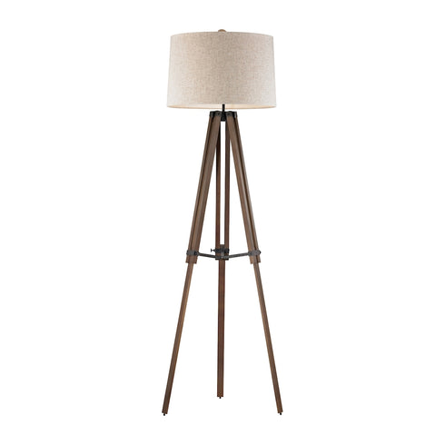 Elk Wooden Brace FLOOR LAMP in Black Finish Model: D2817