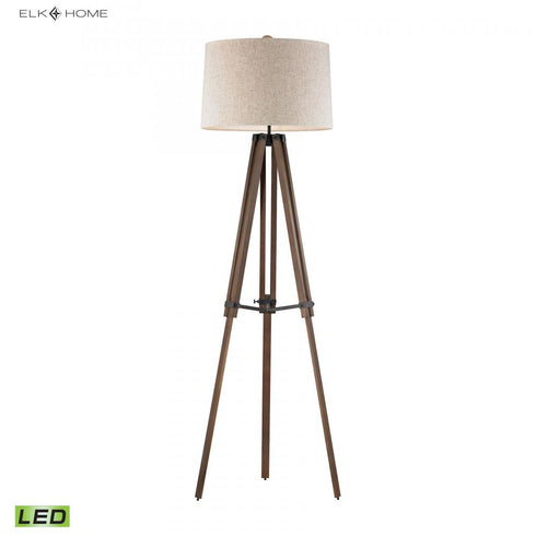 Elk Wooden Brace FLOOR LAMP in Black Finish Model: D2817-LED