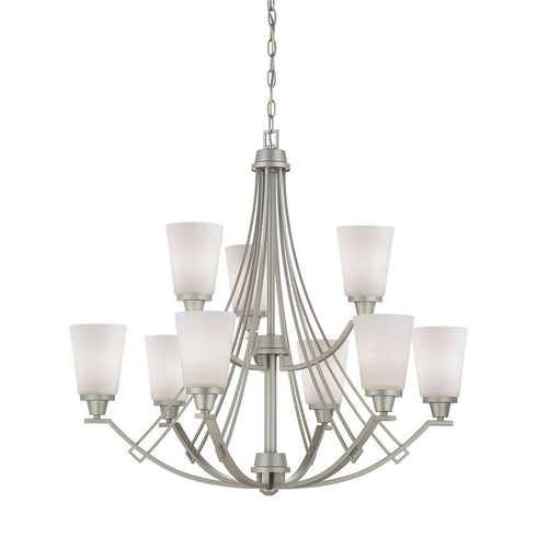Elk Wright 9 Light CHANDELIER in Matte Nickel Finish Model: TK0012117