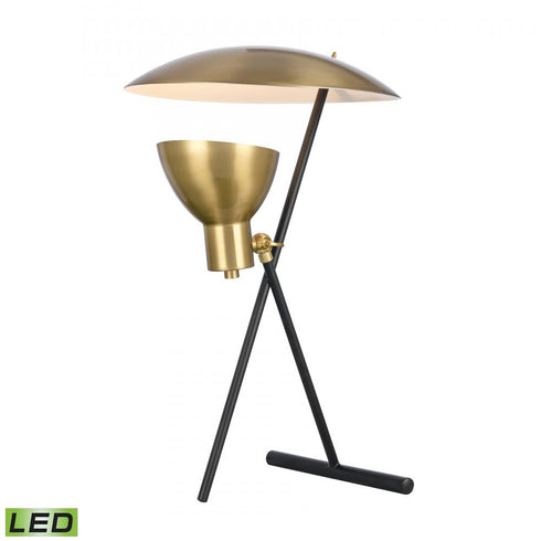 Elk Wyman Square 19 Inch High 1 Light Desk Lamp in Satin Gold Includes LED Bulb Model: H0019-9511-LED