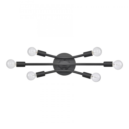 Elk Xavier 19.75 Inch Wide 6 Light Vanity Light in Matte Black Model: EC89265/6