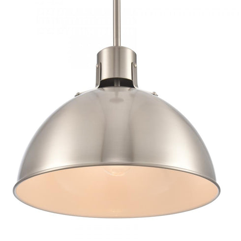 Elk Zayne 12 Inch Wide 1 Light Pendant in Brushed Nickel Model: EC89735/1