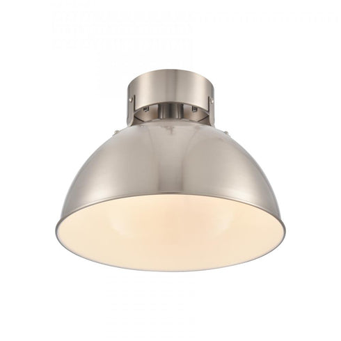 Elk Zayne 12 Inch Wide 1 Light Semi Flush in Brushed Nickel Model: EC89734/1