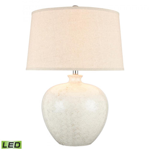 Elk Zoe 28 Inch High 1 Light Table Lamp in White Includes LED Bulb Model: H0019-8004-LED
