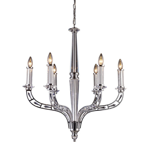 Elk Zullaix 6 Light CHANDELIER in Polished Chrome Finish Model: 11245/6