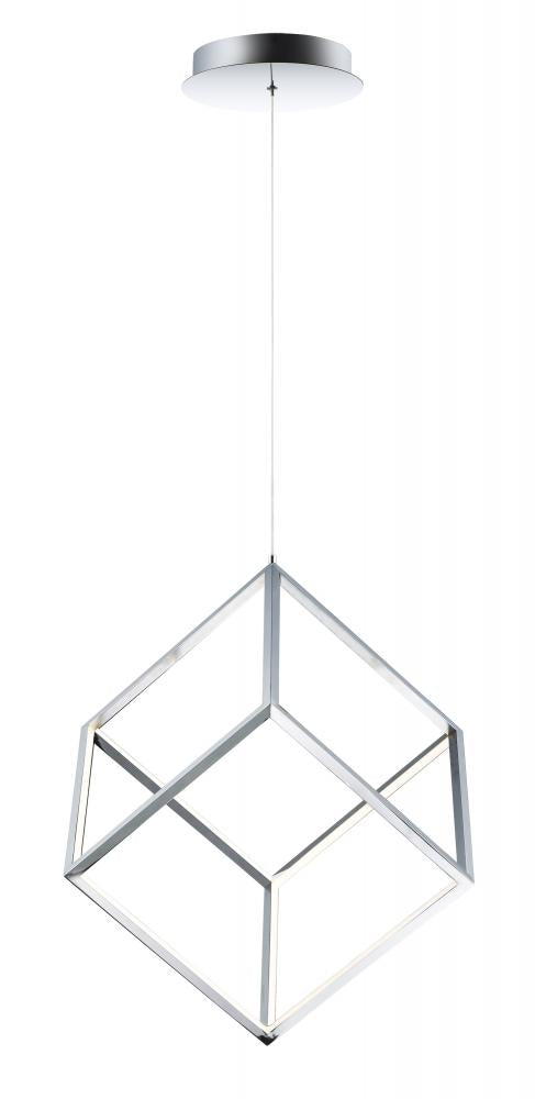 ET2 4 Square Single Pendant in Polished Chrome Finish Model: E30582-PC