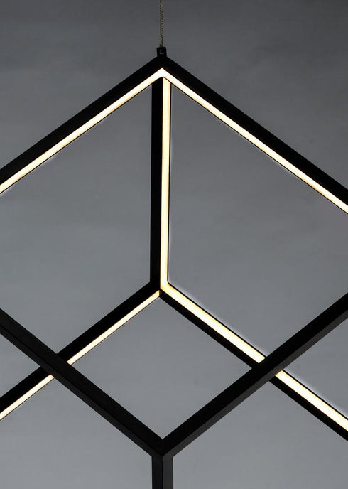 ET2 4 Square Single Pendant Model: E30582-BK
