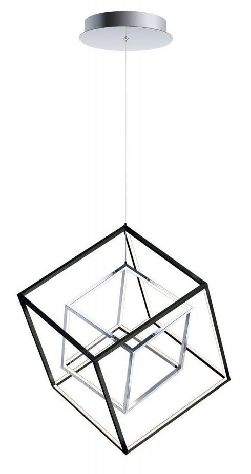 ET2 4 Square Single Pendant Model: E30584-BKPC
