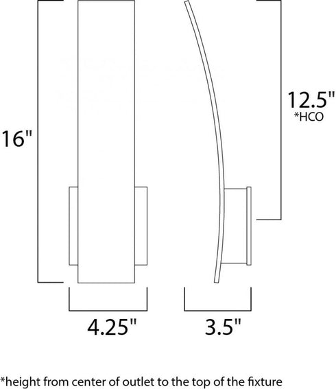 ET2 Alumilux Sconce Wall Sconce Model: E41307-SA