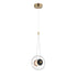 ET2 Amulet Single Pendant in Black / Natural Aged Brass Finish Model: E24031-24BKNAB