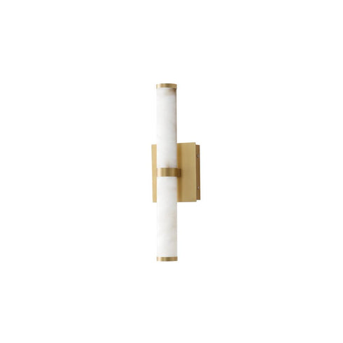 ET2 Aragon Wall Sconce in White Alabaster / Gold Finish Model: E11201-WAGLD