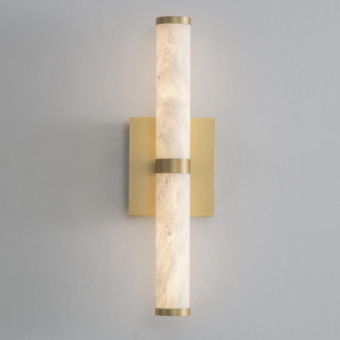 ET2 Aragon Wall Sconce in White Alabaster / Gold Finish Model: E11201-WAGLD