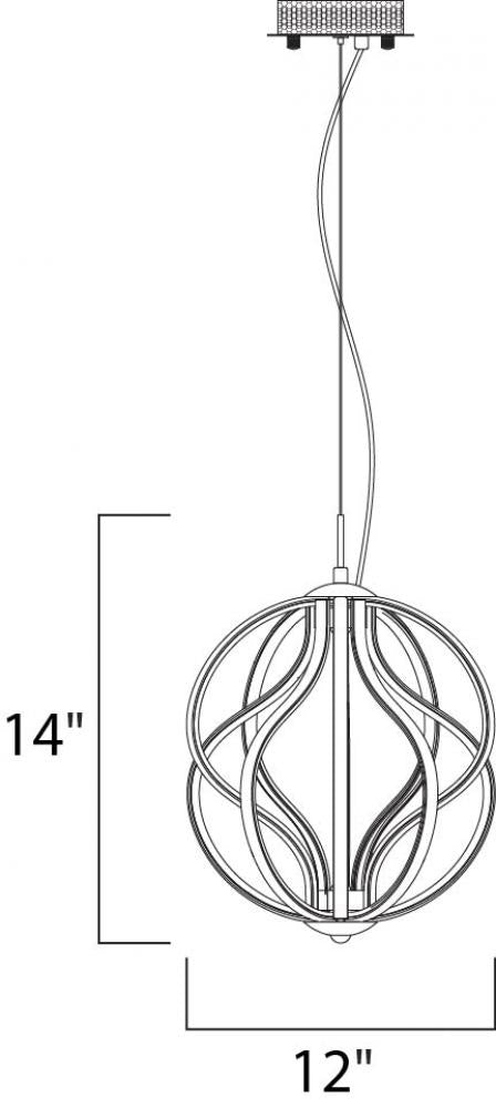 ET2 Aura Single Pendant in Polished Chrome Finish Model: E21172-PC