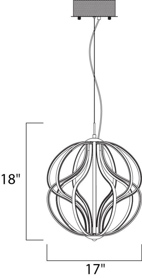 ET2 Aura Single Pendant in Polished Chrome Finish Model: E21174-PC