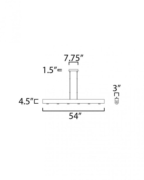 ET2 Beam LED Linear Pendant Model: E24636-BKPC