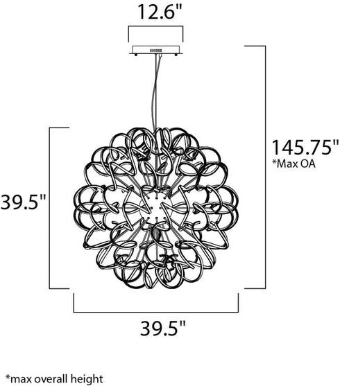 ET2 Chaos Entry Foyer Pendant Model: E21413-PC
