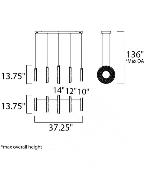 ET2 Charm Linear Pendant Model: E30565-20PC