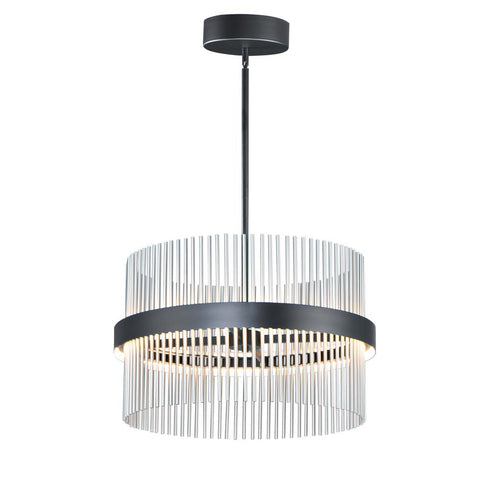 ET2 Chimes 5CCT Single Pendant in Black / Satin Brass Finish Model: E34255-BKSBR
