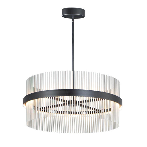 ET2 Chimes 5CCT Single Pendant in Black / Satin Brass Finish Model: E34257-BKSBR