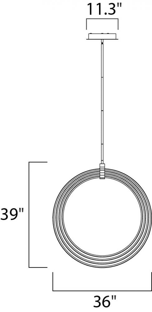 ET2 Concentric LED Single Pendant Model: E24049-BZ