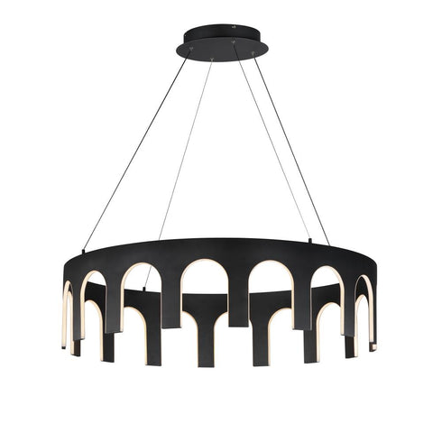 ET2 Coronation Single Pendant in Black Finish Model: E24864-BK