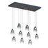 ET2 Dewdrop Linear Pendant in Black Finish Model: E21566-142BK