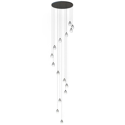 ET2 Dewdrop Multi Light Pendant in Black Finish Model: E21569-142BK