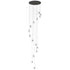 ET2 Dewdrop Multi Light Pendant in Black Finish Model: E21569-142BK
