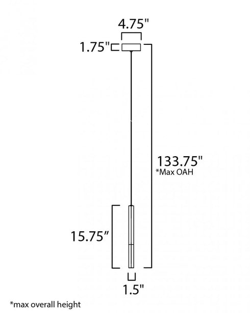 ET2 Diaphane Single Pendant Model: E11020-95GLD
