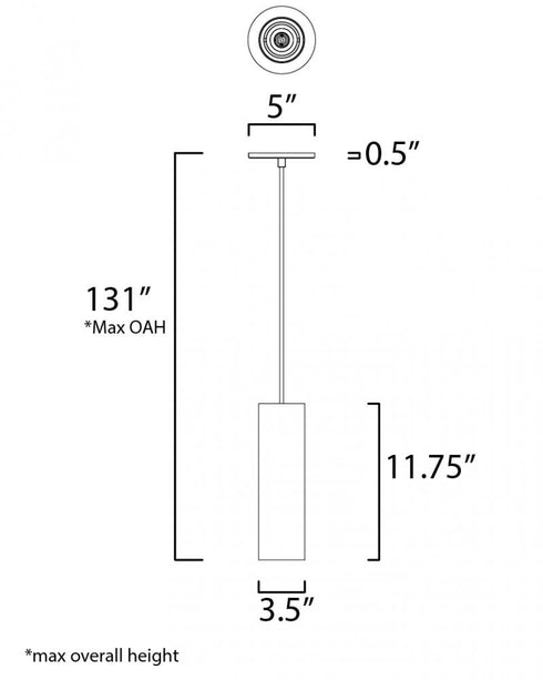 ET2 Dwell Single Pendant Model: E25004-WT