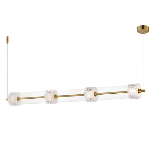 ET2 Elysian Linear Pendant in Natural Aged Brass Finish Model: E11084-124NAB