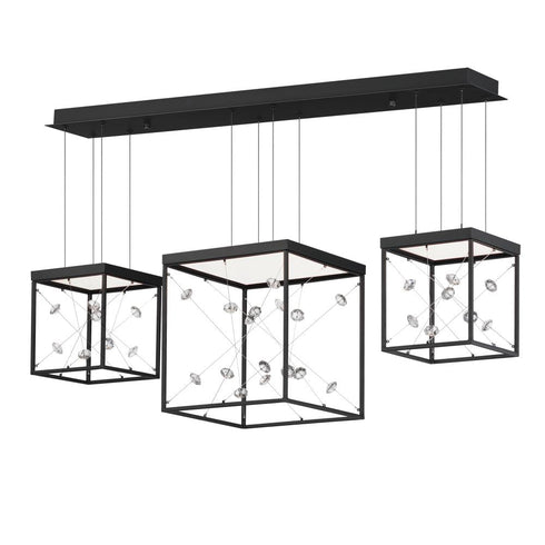 ET2 Entanglement Linear Pendant in Black Finish Model: E21253-20BK