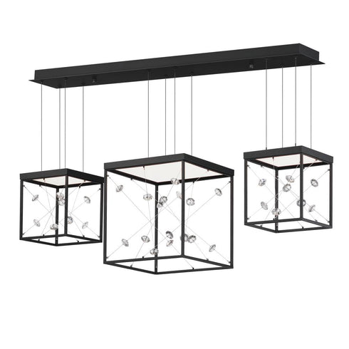 ET2 Entanglement Linear Pendant in Black Finish Model: E21253-20BK