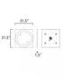 ET2 Floating LED Mirror Square 31.5 Inch Model: E42040-GLBK
