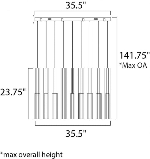 ET2 Flute Linear Pendant Model: E10017-MPLT