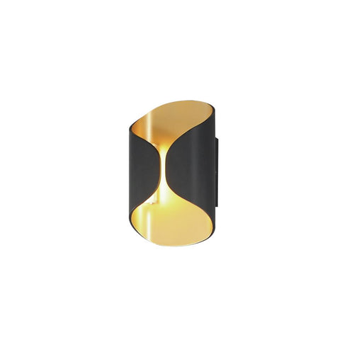 ET2 Folio Outdoor Wall Mount in Black / Gold Finish Model: E30151-BKGLD