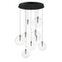 ET2 Global Multi Light Pendant in Black Finish Model: E25077-18BK