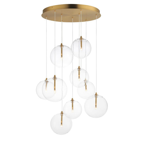 ET2 Global Multi Light Pendant in Black Finish Model: E25077-18BK