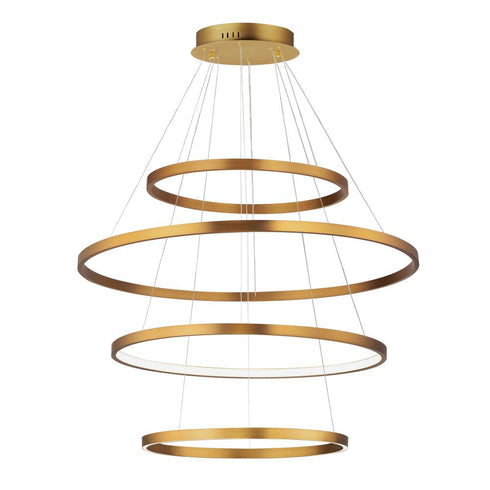 ET2 Groove 5CCT Multi Light Pendant in Brushed Aluminum Finish Model: E52729-AL