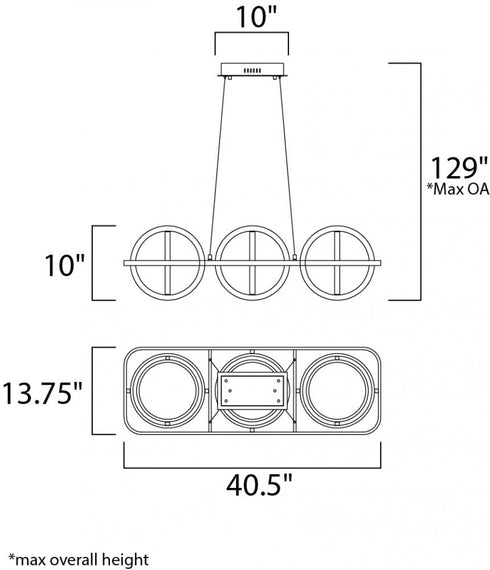 ET2 Gyro II Linear Pendant Model: E24788-BKPC