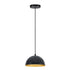 ET2 Hemisphere Single Pendant in Gloss Black / Gold Finish Model: E24900-GBGLD