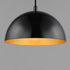 ET2 Hemisphere Single Pendant in Gloss Black / Gold Finish Model: E24900-GBGLD