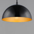 ET2 Hemisphere Single Pendant in Gloss Black / Gold Finish Model: E24900-GBGLD