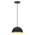 ET2 Hemisphere Single Pendant in Gloss Black / Gold Finish Model: E24902-GBGLD